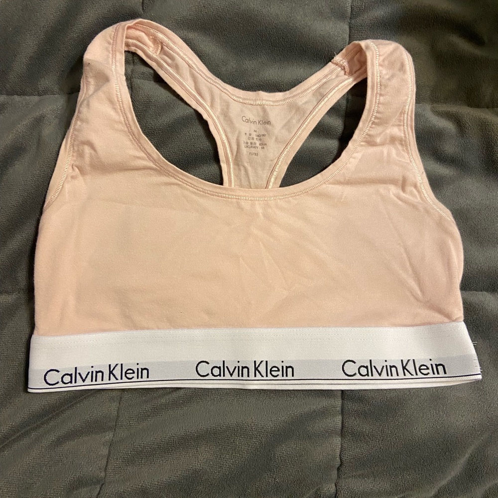 CALVIN KLIEN pink bralette (size: M)